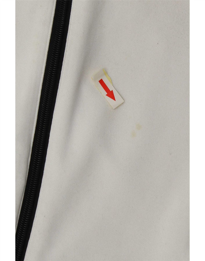 Adidas Womens Tracksuit Top Jacket UK 18 XL White Colourblock Polyester
