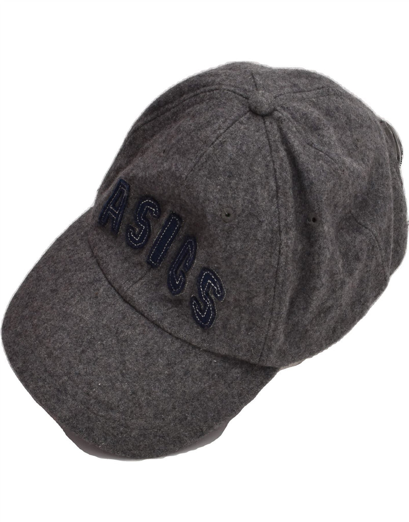 ASICS Mens Baseball Cap One Size Grey Wool | Vintage Asics | Thrift | Second-Hand Asics | Used Clothing | Messina Hembry 