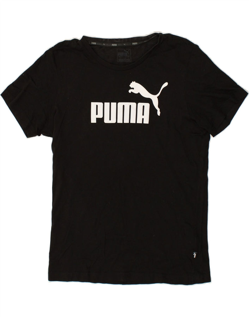 PUMA Mens Graphic T-Shirt Top Small Black Cotton | Vintage Puma | Thrift | Second-Hand Puma | Used Clothing | Messina Hembry 