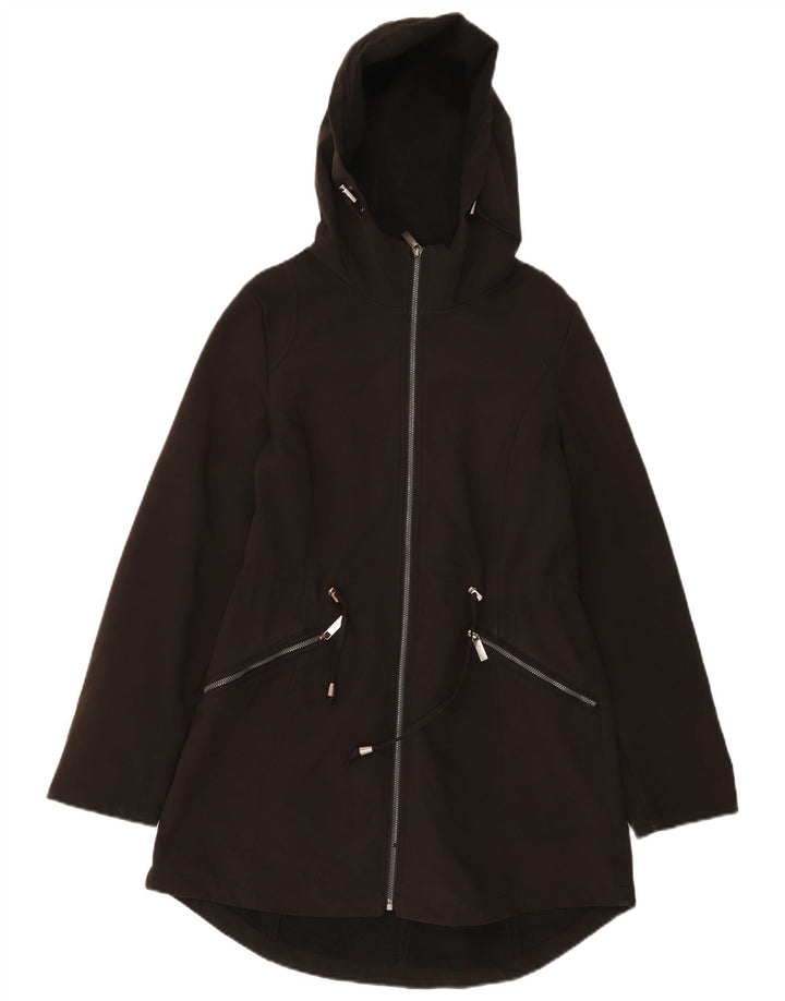 French Connection Womens Hooded Windbreaker Coat UK 10 Small Black