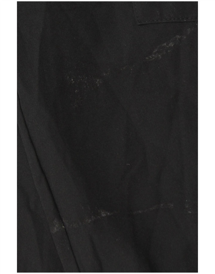 Zara Womens Crop Joggers Cargo Trousers Small W26 L25 Black Polyester
