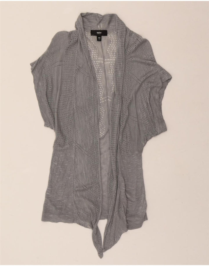 MOSSIMO Womens Open Cardigan Sweater UK 6 XS Grey Rayon Vintage Mossimo and Second-Hand Mossimo from Messina Hembry 