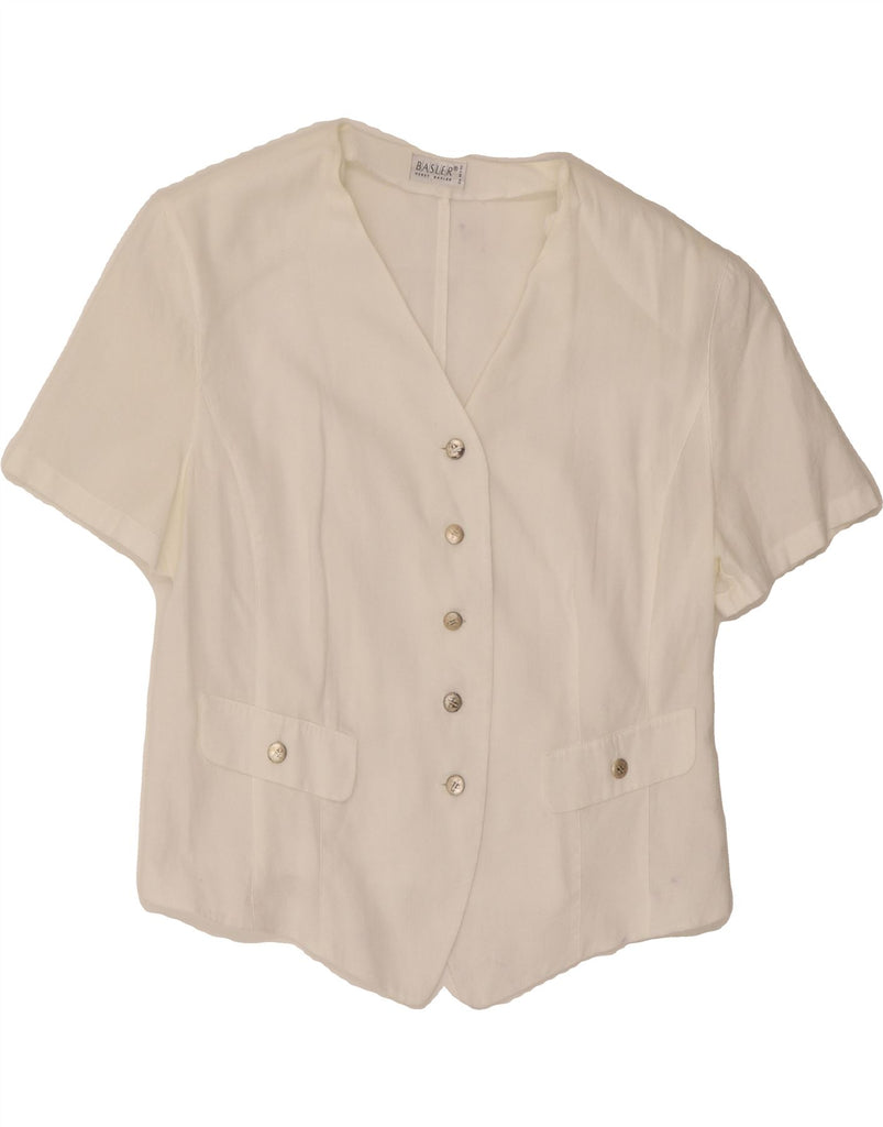 BASLER Womens Blouse Top UK 14 Medium White Vintage Basler and Second-Hand Basler from Messina Hembry 