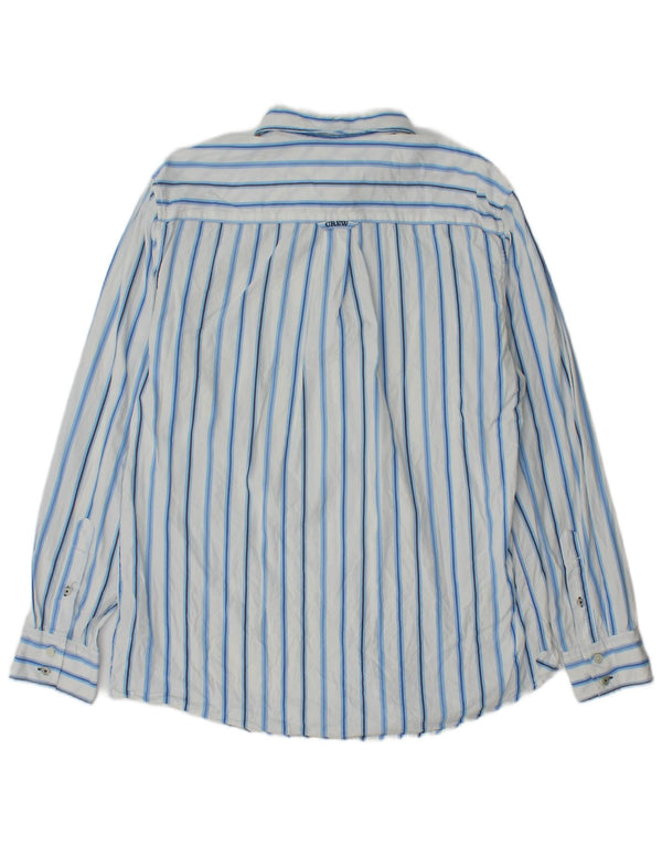 Crew Clothing Mens Classic Fit Shirt Large Blue Pinstripe Cotton