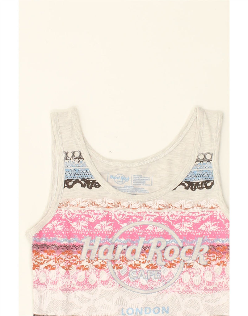 HARD ROCK CAFE Girls London Graphic Vest Top 11-12 Years Medium  Pink | Vintage Hard Rock Cafe | Thrift | Second-Hand Hard Rock Cafe | Used Clothing | Messina Hembry 