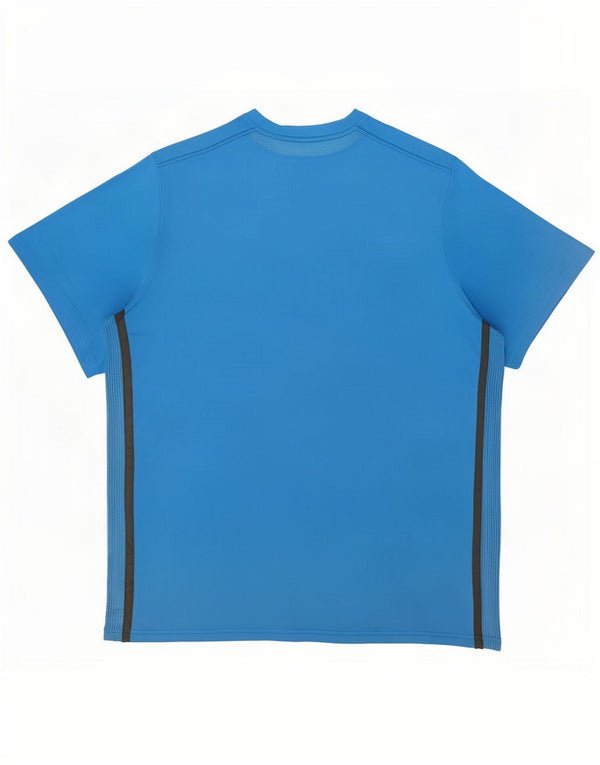 Nike Mens Dri Fit T-Shirt Top 2XL Blue Geometric Polyester