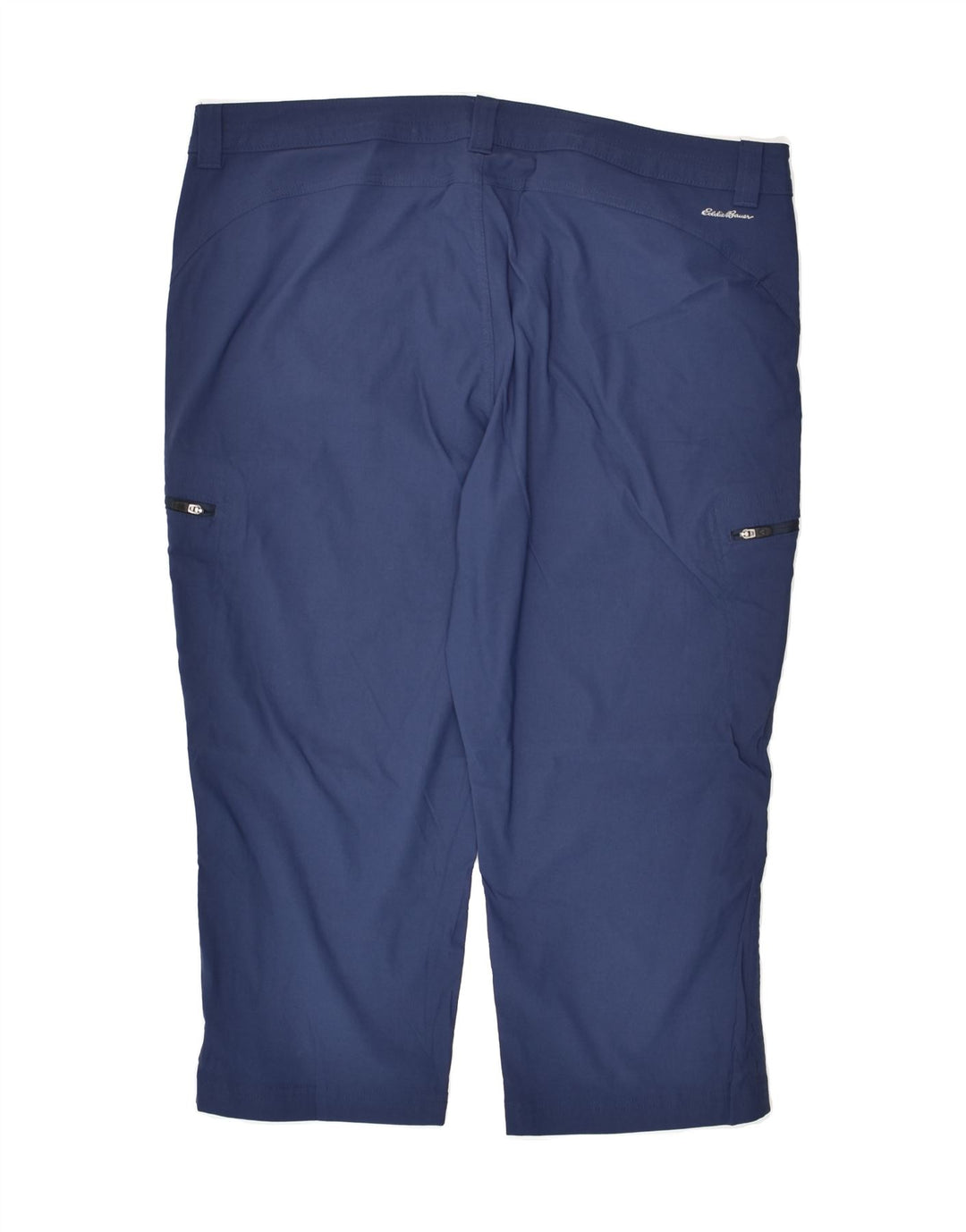 EDDIE BAUER Womens Capri Cargo Trousers US 16 2XL W38 L21  Navy Blue Nylon | Vintage Eddie Bauer | Thrift | Second-Hand Eddie Bauer | Used Clothing | Messina Hembry 