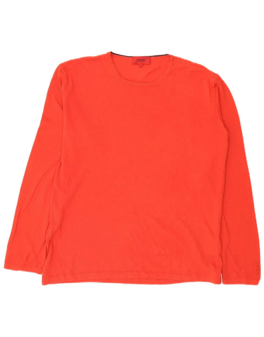 Hugo Boss Mens Crew Neck Jumper Sweater Large Red Cotton