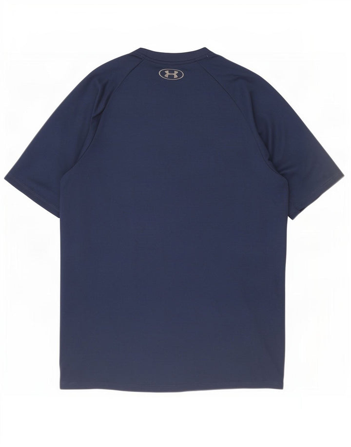 Under Armour Mens T-Shirt Top Medium Navy Blue Polyester