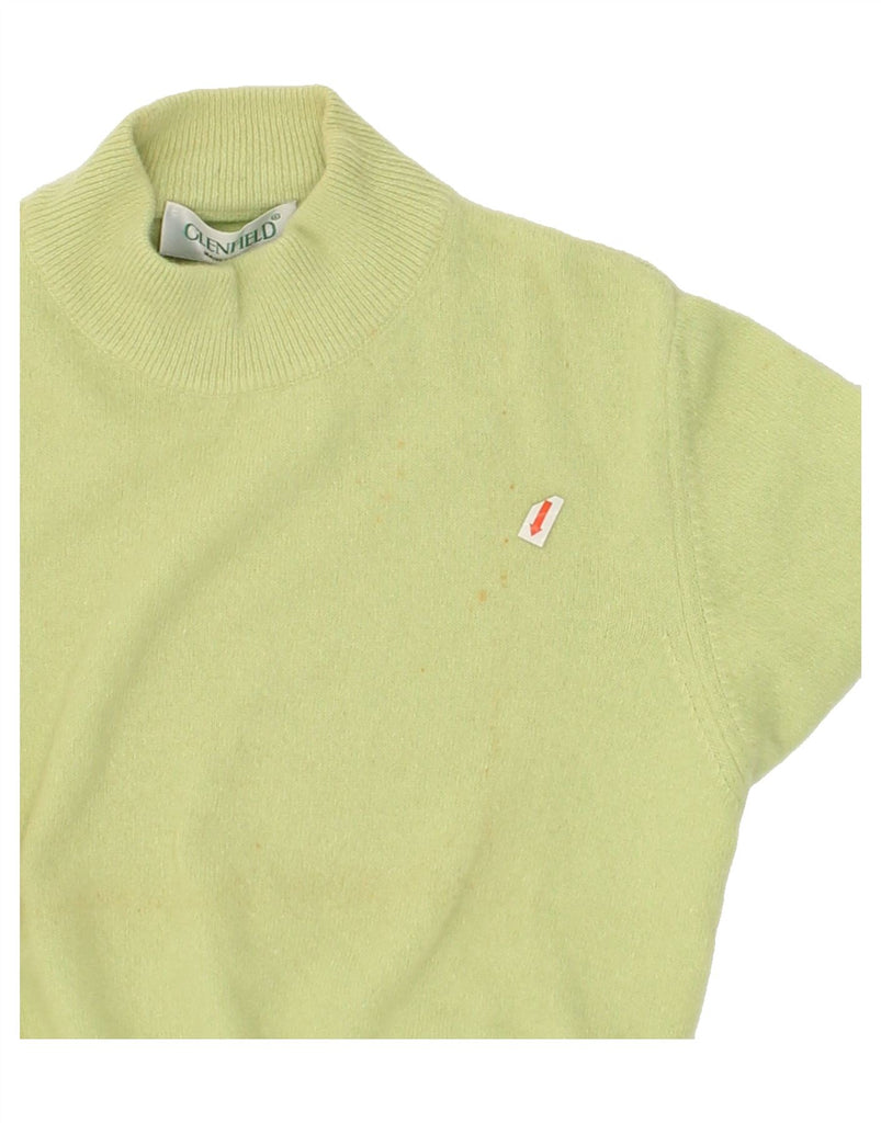 GLENFIELD Womens Turtle Neck Jumper Sweater UK 12 Medium Green Virgin Wool | Vintage Glenfield | Thrift | Second-Hand Glenfield | Used Clothing | Messina Hembry 