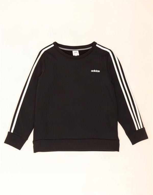 Adidas Womens Climalite Sweatshirt Jumper UK 16/18 Large Black Polyester