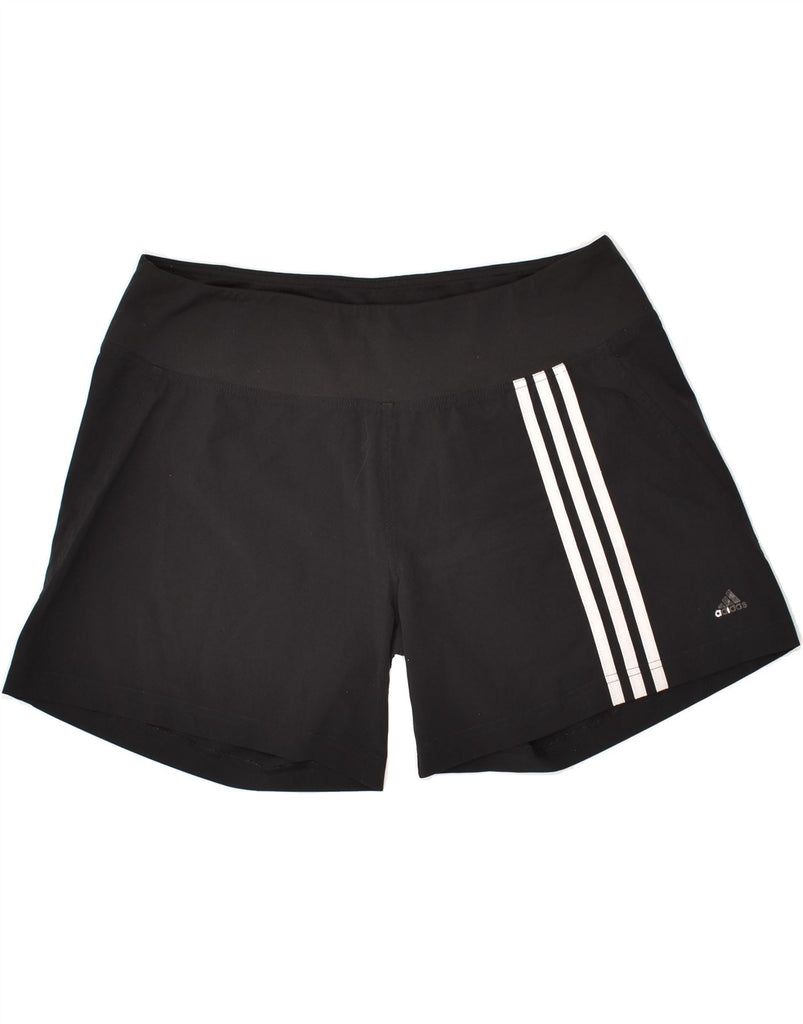 ADIDAS Womens Clima 365 Sport Shorts UK 16 Large Black Polyester | Vintage Adidas | Thrift | Second-Hand Adidas | Used Clothing | Messina Hembry 