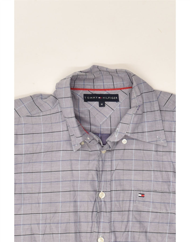 TOMMY HILFIGER Mens Shirt Medium Blue Check | Vintage Tommy Hilfiger | Thrift | Second-Hand Tommy Hilfiger | Used Clothing | Messina Hembry 