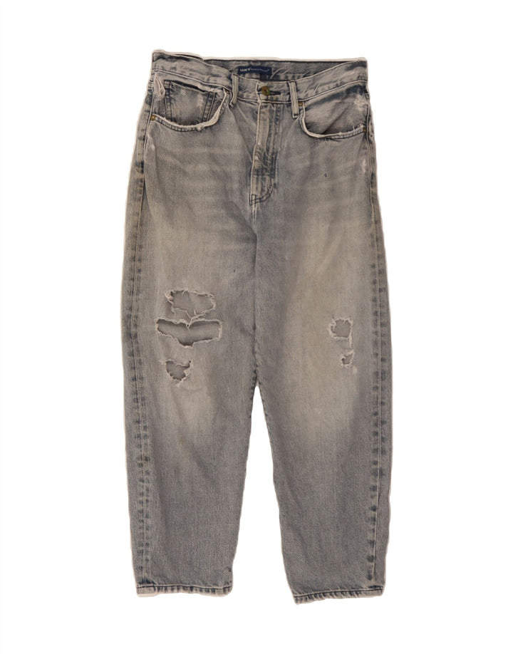 LEVI'S Mens Distressed Cropped Tapered Jeans W27 L24 Blue Cotton Vintage Levi's and Second-Hand Levi's from Messina Hembry 