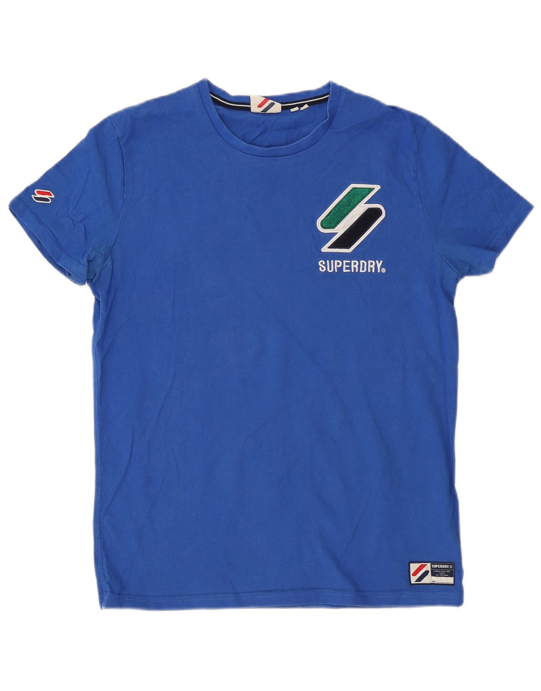 Superdry Mens Graphic T-Shirt Top Large Blue Cotton