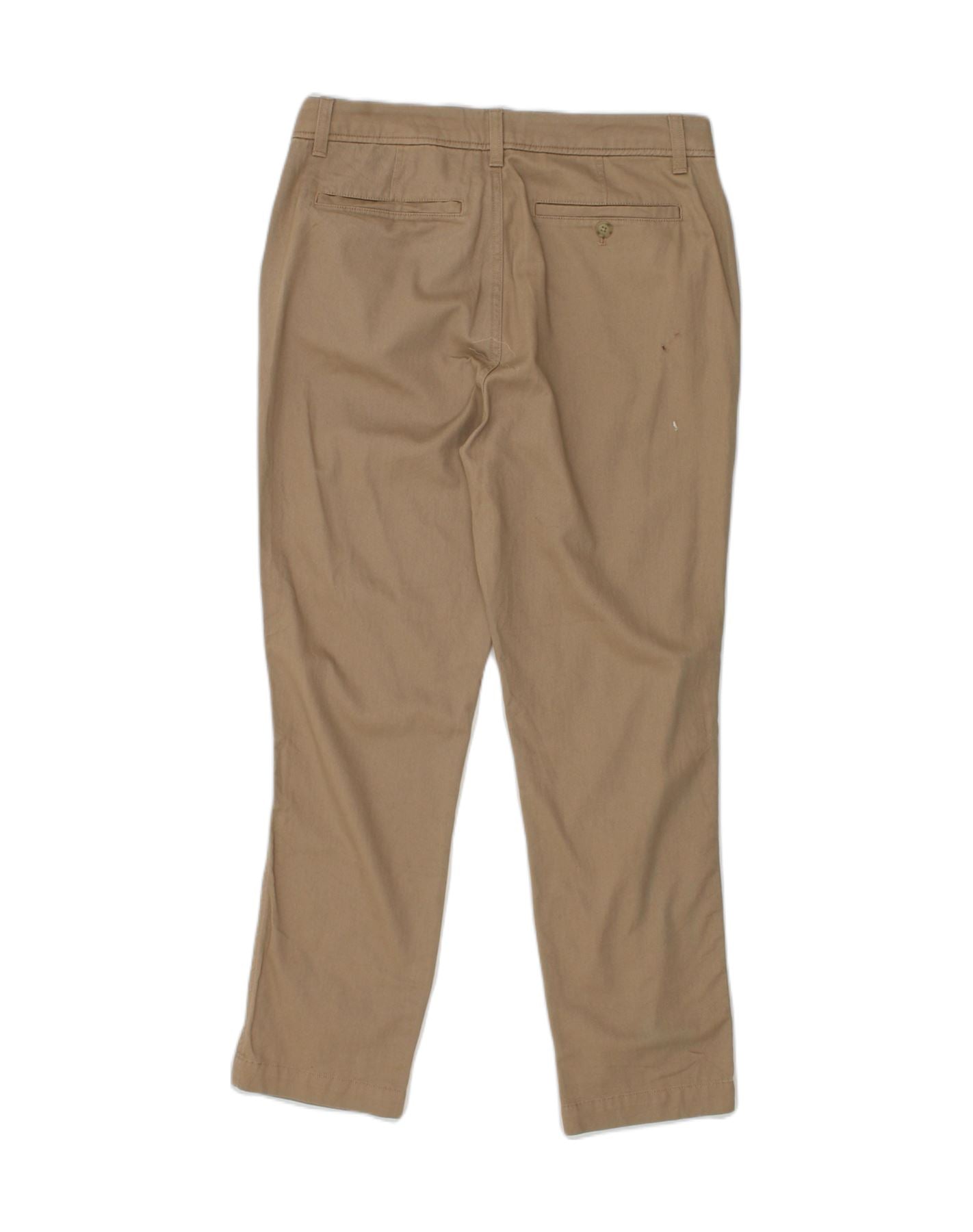 LEE Womens Short Straight Casual Trousers US 10 Large W30 L28 Brown Cotton, Vintage & Second-Hand Clothing Online