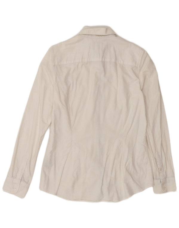 CREW CLOTHING Womens Classic Fit Shirt UK 8 Small White Cotton