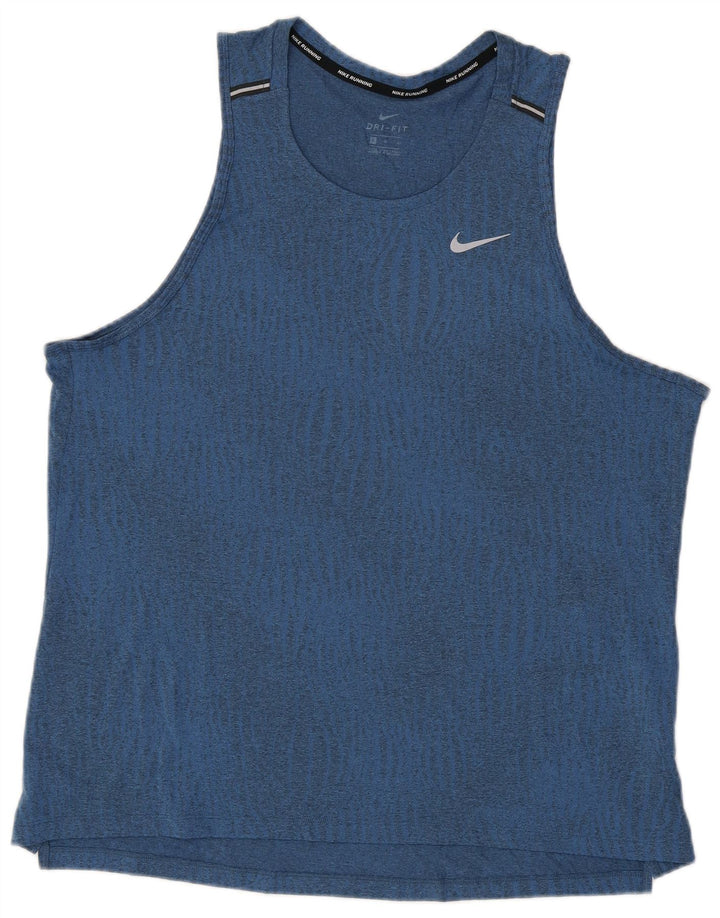 Nike Mens Dri Fit Vest Top XL Blue Polyester
