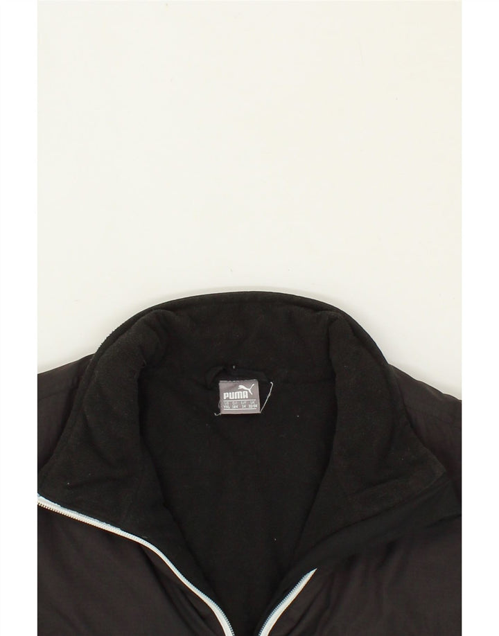 PUMA Boys Windbreaker Jacket 13-14 Years XL Black Colourblock Polyester Vintage Puma and Second-Hand Puma from Messina Hembry 