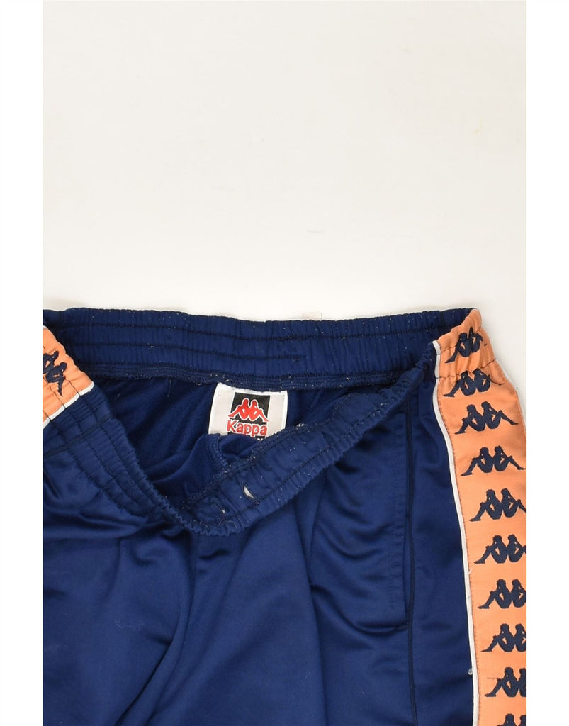 KAPPA Mens Graphic Tracksuit Trousers Medium Navy Blue Colourblock | Vintage Kappa | Thrift | Second-Hand Kappa | Used Clothing | Messina Hembry 