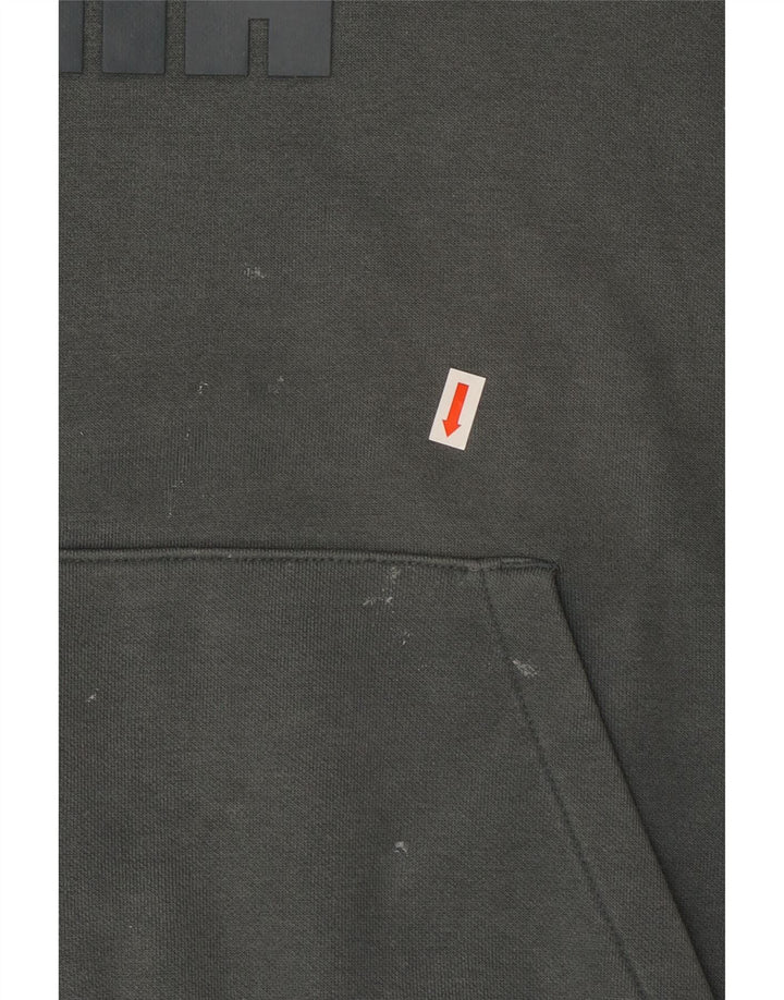 Puma Mens Graphic Hoodie Jumper XL Grey Cotton