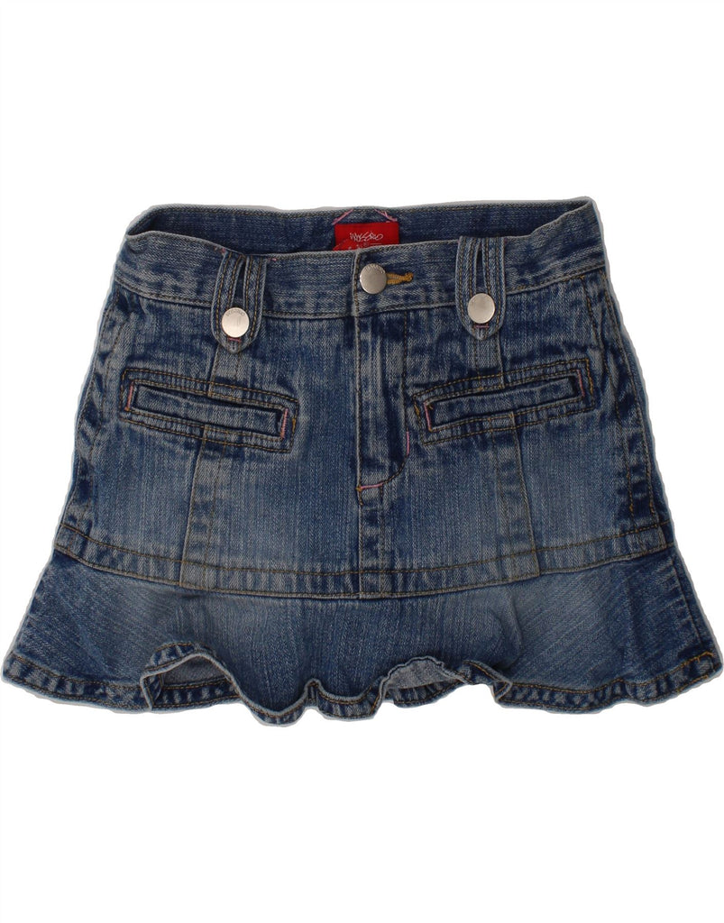 MOSSIMO Girls Denim Skirt 5-6 Years Medium W22  Blue Cotton Vintage Mossimo and Second-Hand Mossimo from Messina Hembry 