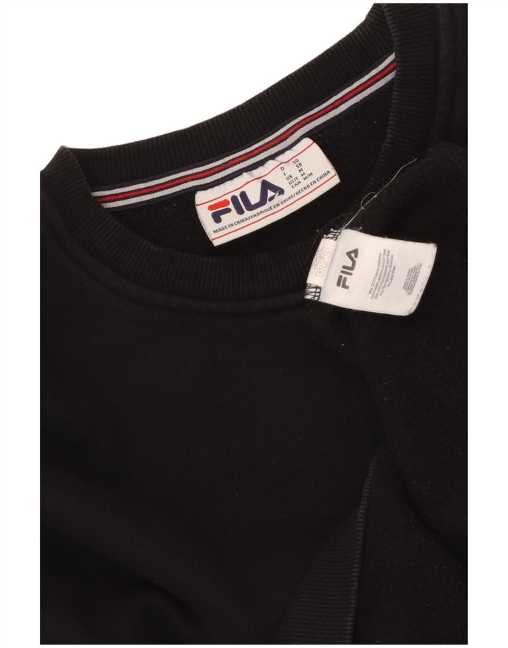 FILA Mens Graphic Sweatshirt Jumper Medium Black Cotton