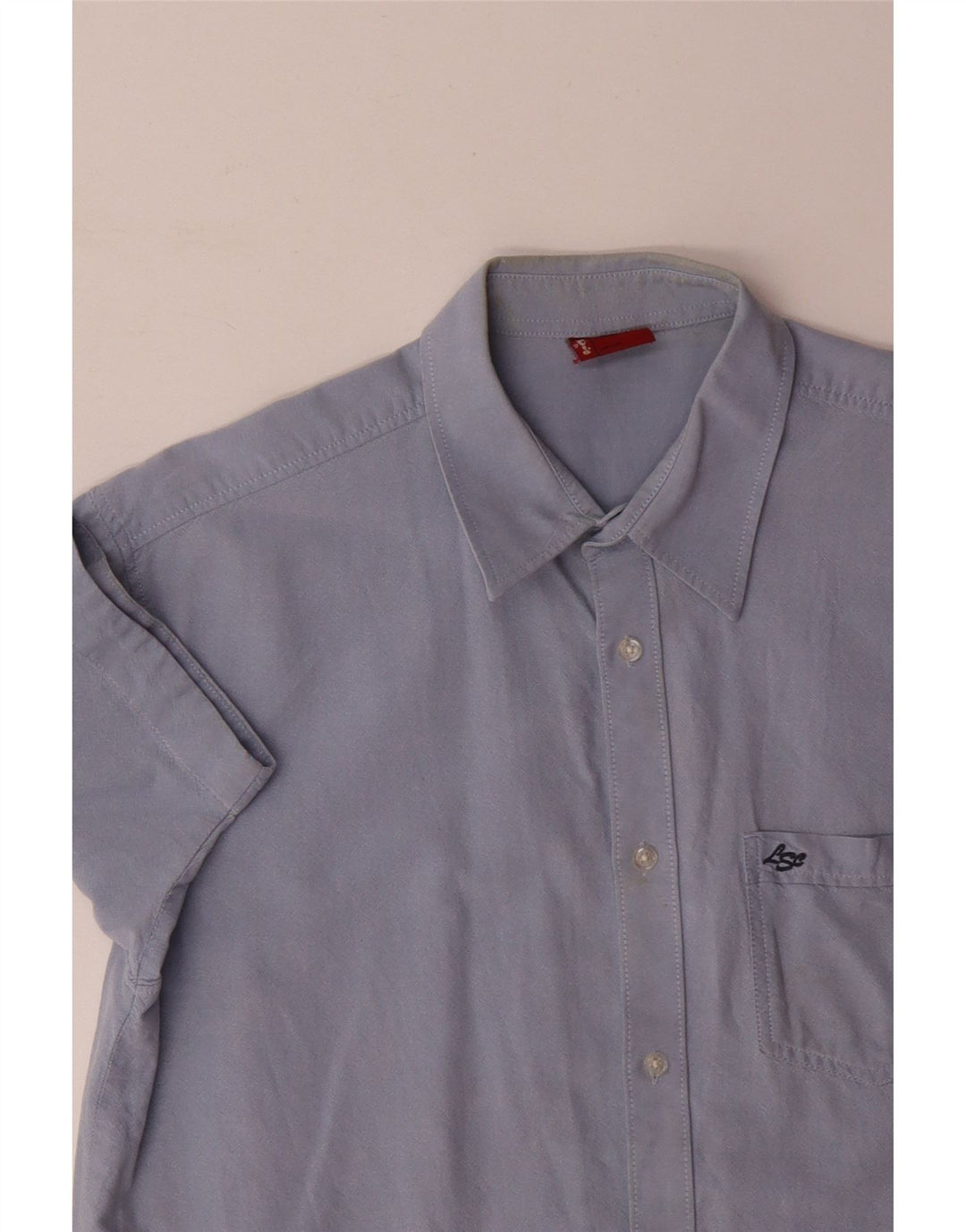 LEVI'S Mens Short Sleeve Shirt Large Blue