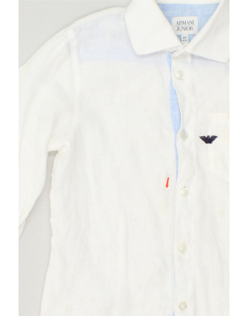 ARMANI JUNIOR Boys Shirt 7-8 Years White | Vintage Armani Junior | Thrift | Second-Hand Armani Junior | Used Clothing | Messina Hembry 