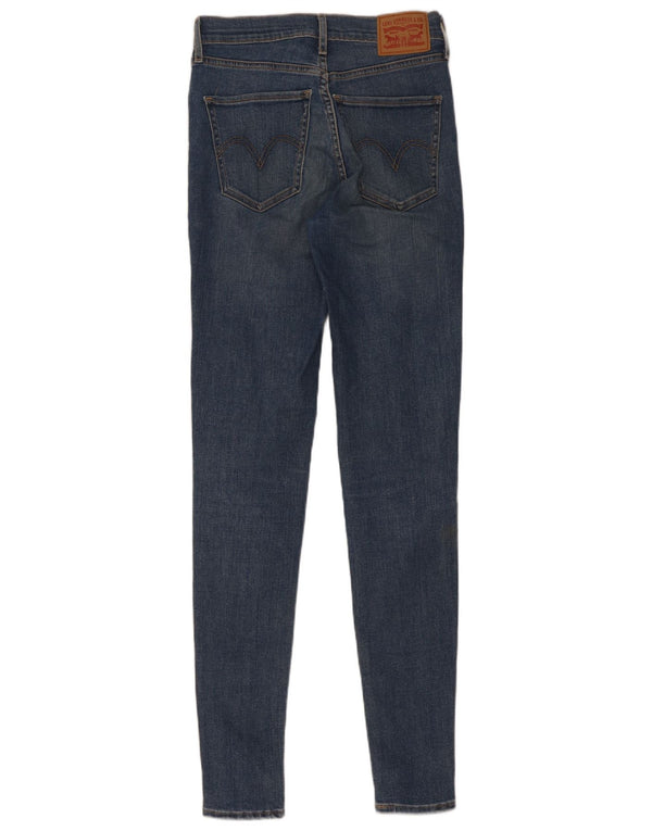 Levi's Womens Mile High Distressed Super Skinny Jeans W26 L32 Blue Cotton