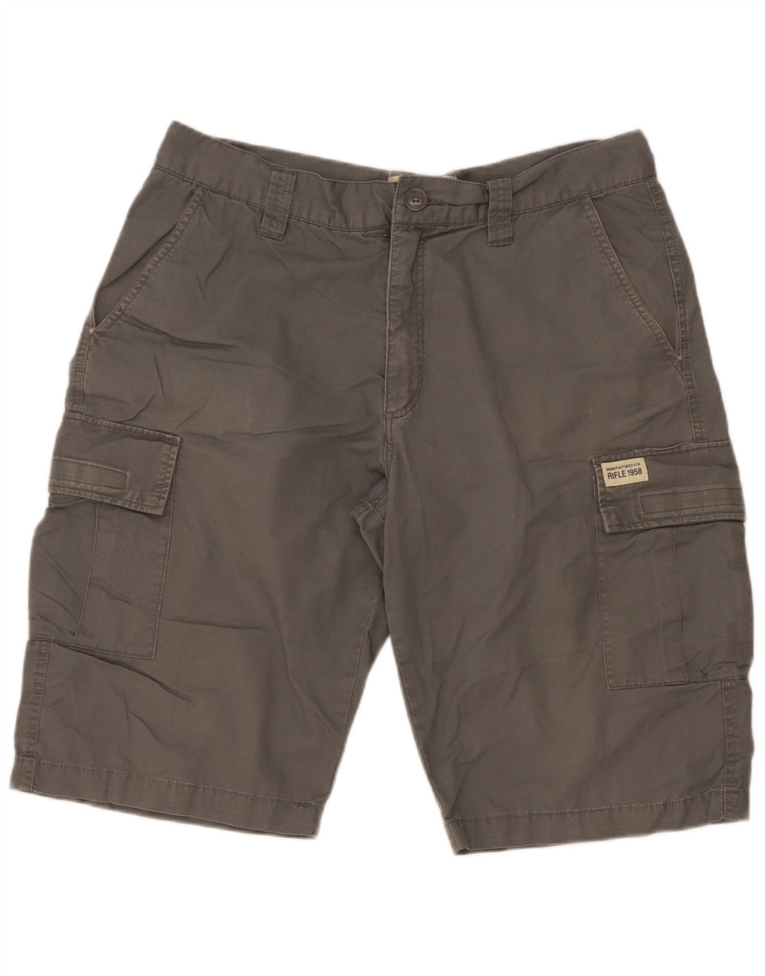 Rifle Mens Cargo Shorts W34 Large Grey