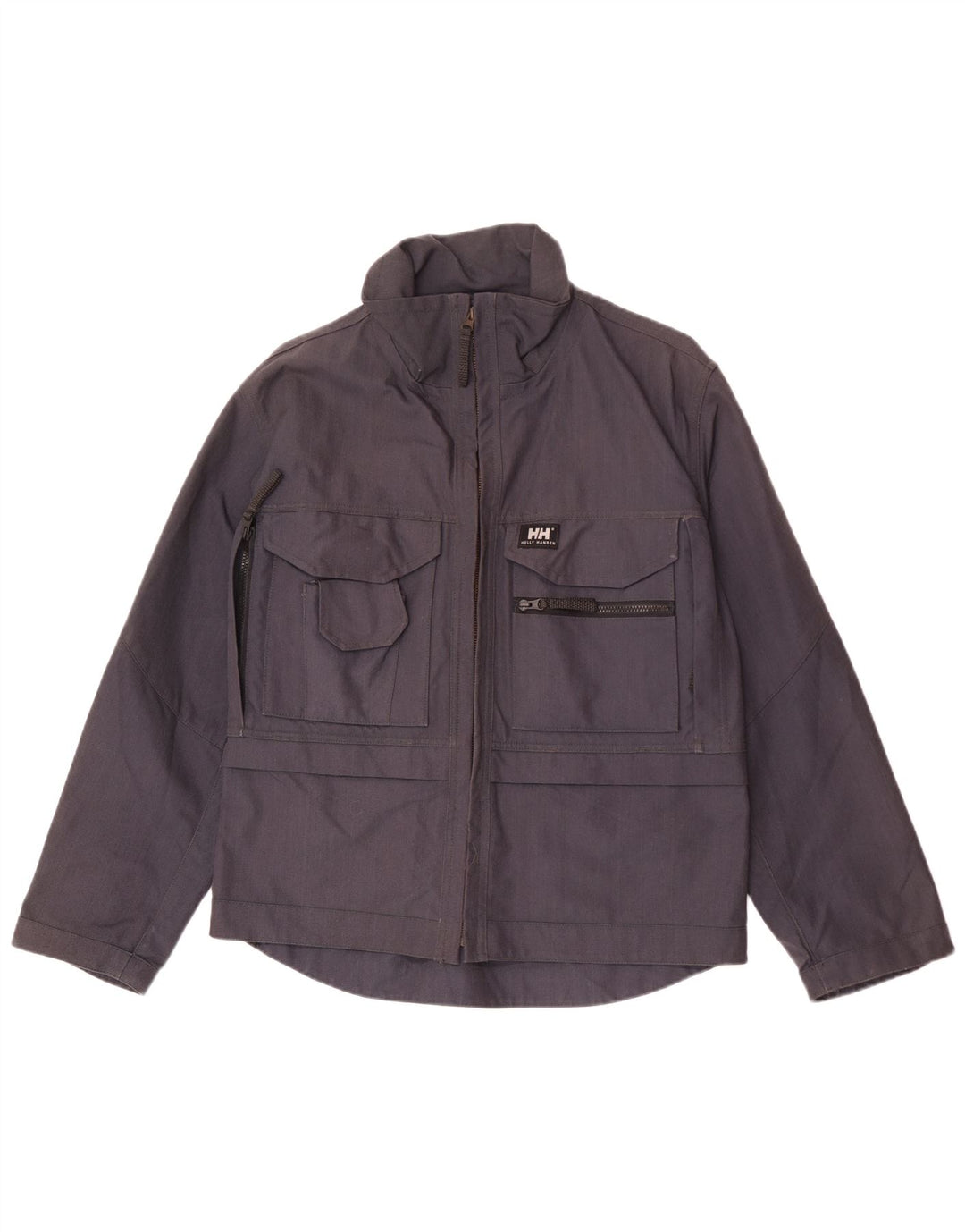 Helly Hansen Mens Utility Jacket UK 36 Small Navy Blue Cotton