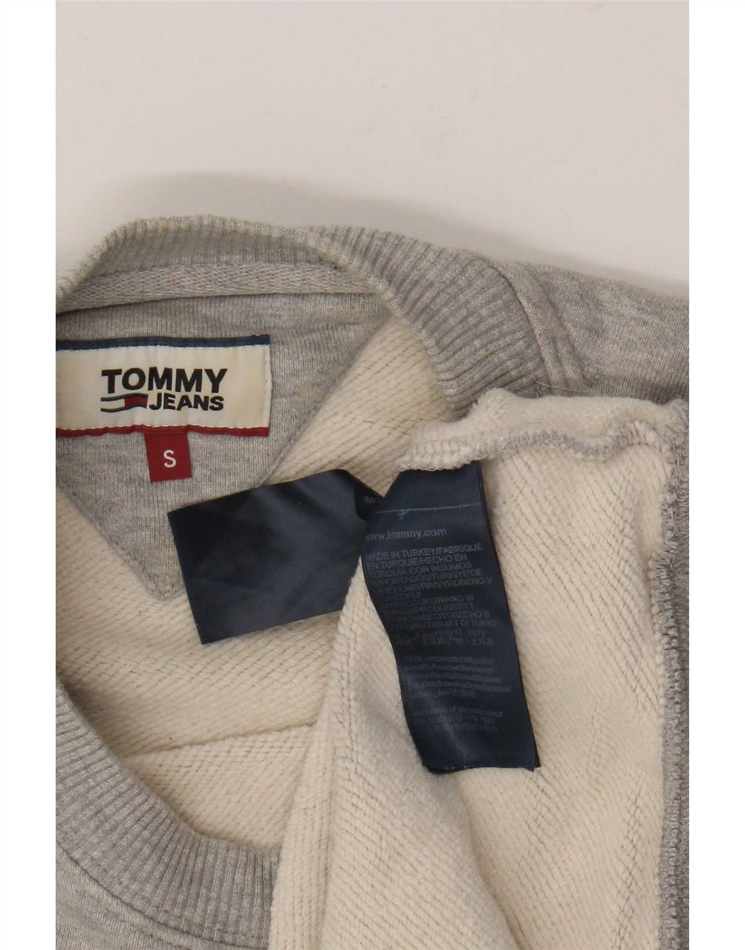 Tommy Hilfiger Mens Sweatshirt Jumper Small Grey Cotton