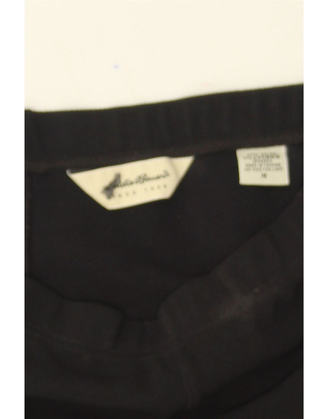 EDDIE BAUER Womens Tapered Chino Trousers UK 14 Medium  Black Nylon Vintage Eddie Bauer and Second-Hand Eddie Bauer from Messina Hembry 