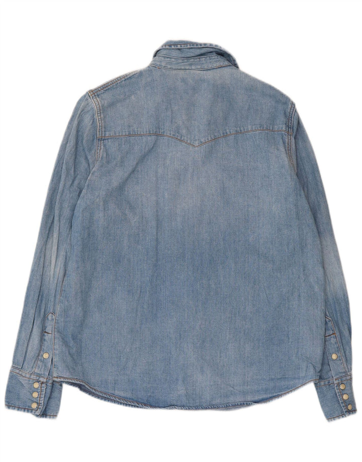 J. Crew Womens Denim Shirt US 12 Large Blue Cotton