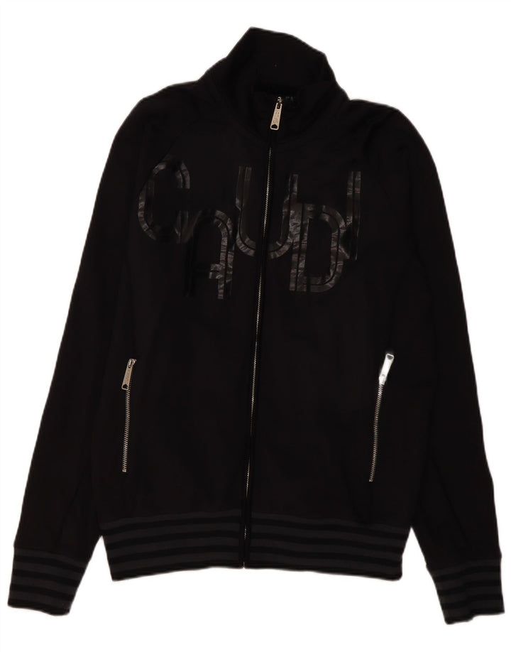 Gaudi Mens Graphic Tracksuit Top Jacket 2XL Black Polyamide