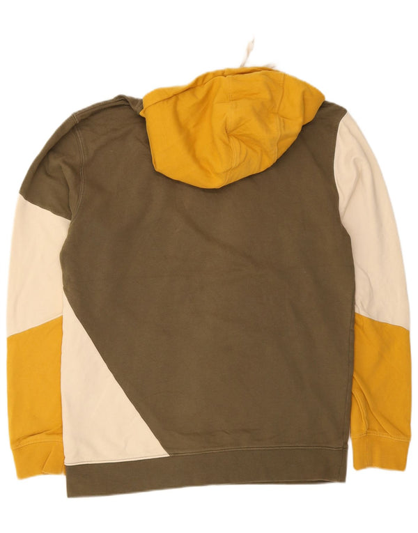 Vans Mens Hoodie Jumper Medium Khaki Colourblock Cotton