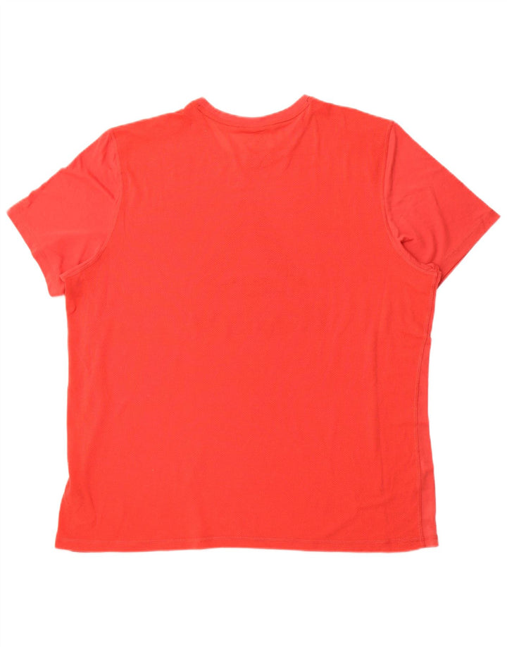 REEBOK Mens Graphic T-Shirt Top XL Red Polyester Sports