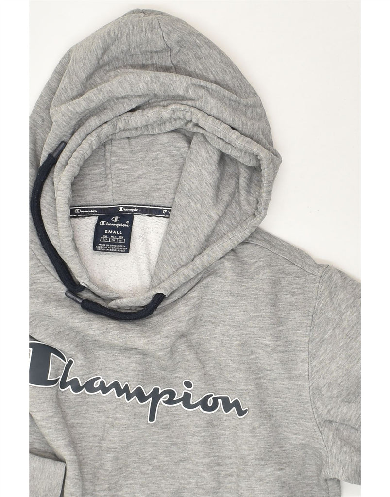 CHAMPION Mens Graphic Hoodie Jumper Small Grey Cotton | Vintage Champion | Thrift | Second-Hand Champion | Used Clothing | Messina Hembry 
