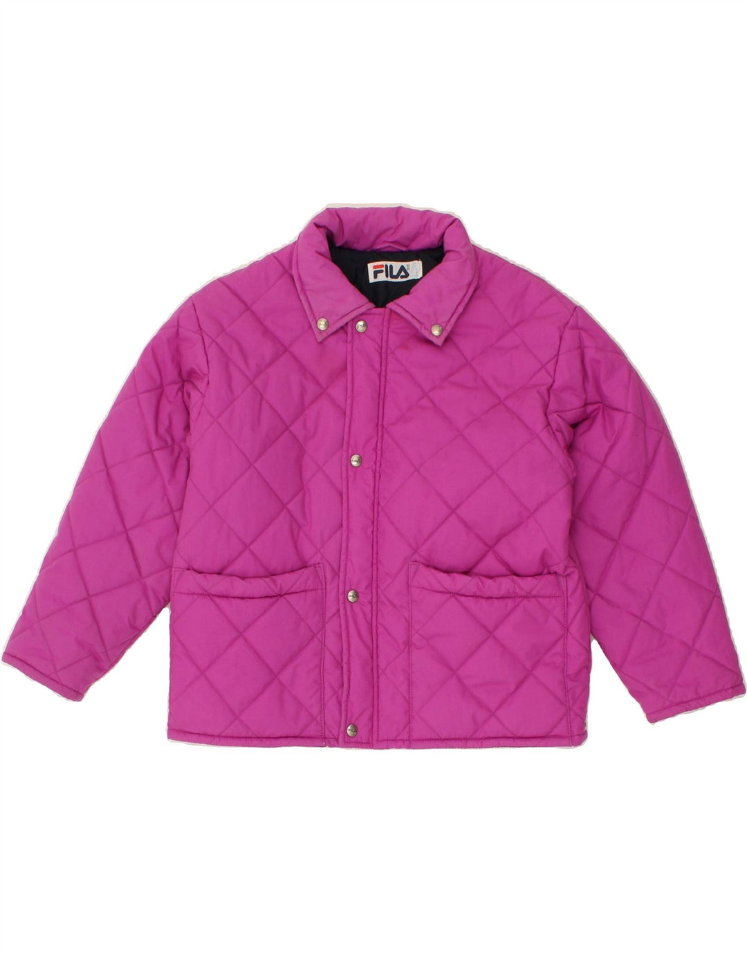 FILA Girls Quilted Jacket 7-8 Years Purple Cotton | Vintage Fila | Thrift | Second-Hand Fila | Used Clothing | Messina Hembry 