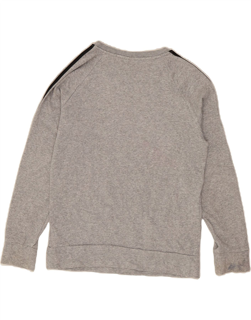 ADIDAS Womens Sweatshirt Jumper UK 12/14 Medium Grey Cotton Vintage Adidas and Second-Hand Adidas from Messina Hembry 