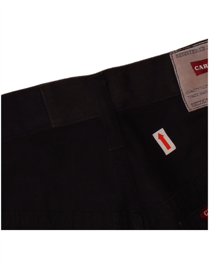 Carrera Mens Straight Casual Trousers W35 L28 Black Cotton