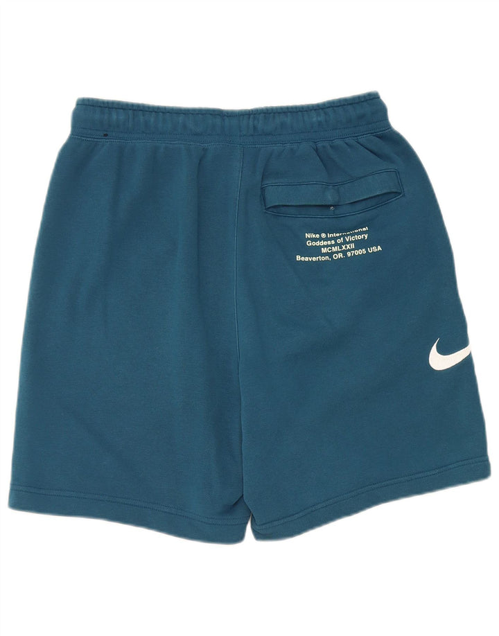 Nike Mens Graphic Sport Shorts Small Blue Cotton