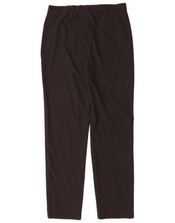 Marks & Spencer Womens High Waist Suit Trousers UK 14 Large W34 L33 Black