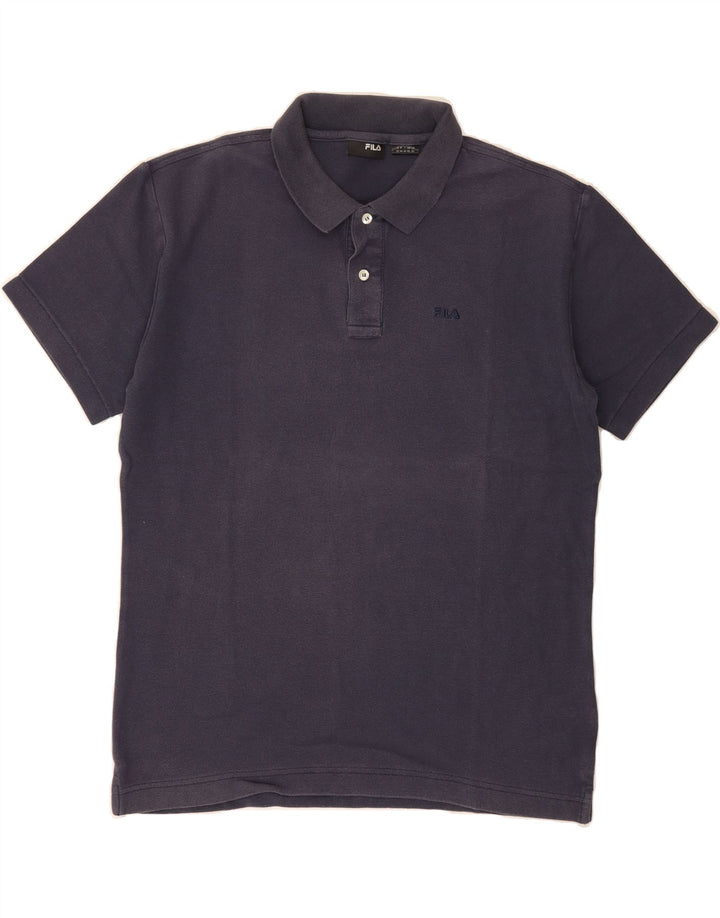 FILA Mens Polo Shirt Medium Navy Blue Cotton Vintage Fila and Second-Hand Fila from Messina Hembry 