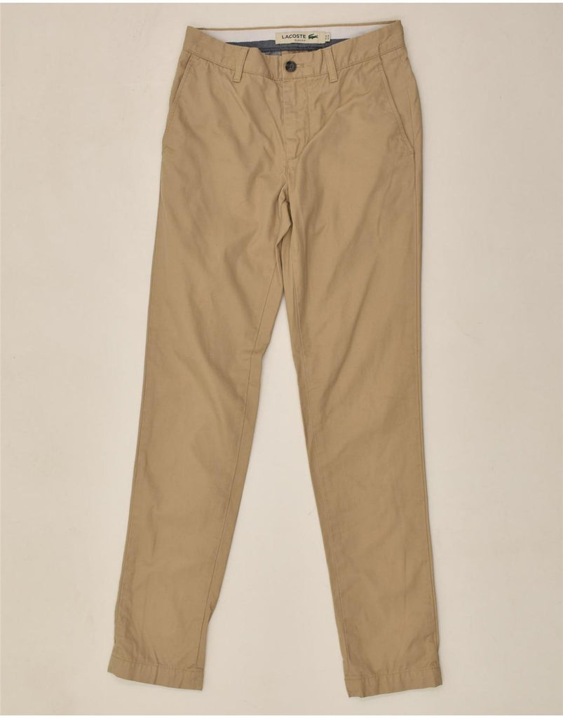 LACOSTE Mens Slim Fit Chino Trousers W29 L32 Beige Cotton | Vintage Lacoste | Thrift | Second-Hand Lacoste | Used Clothing | Messina Hembry 