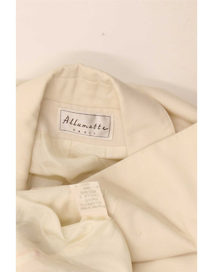 ALLUMETTE AC. Paris Womens Double Breasted Blazer Jacket UK 12 Medium Beige