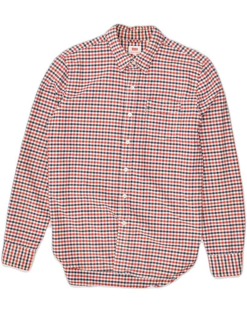 LEVI'S Mens Shirt Small Red Gingham Cotton | Vintage Levi's | Thrift | Second-Hand Levi's | Used Clothing | Messina Hembry 