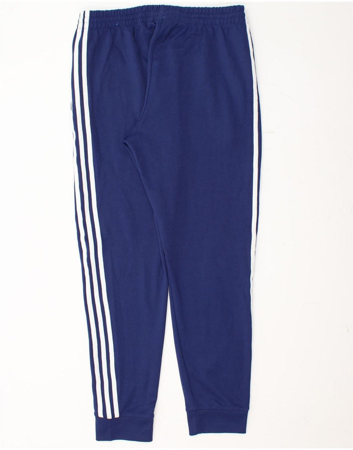 ADIDAS Mens Tracksuit Trousers Joggers Large  Navy Blue Polyester