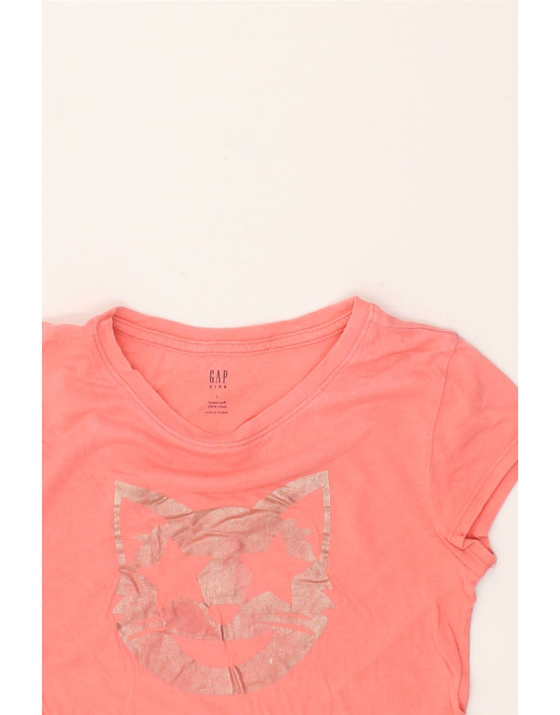 GAP Girls Graphic T-Shirt Top 12-13 Years Large Pink Cotton | Vintage Gap | Thrift | Second-Hand Gap | Used Clothing | Messina Hembry 